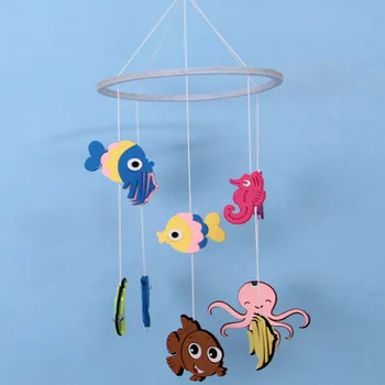 

Baby Room Decor Bumper Christmas Aquarium Fish Wall Decor Kids INS Style Baby Room Infant Crib Cotton Newborn Photography Props