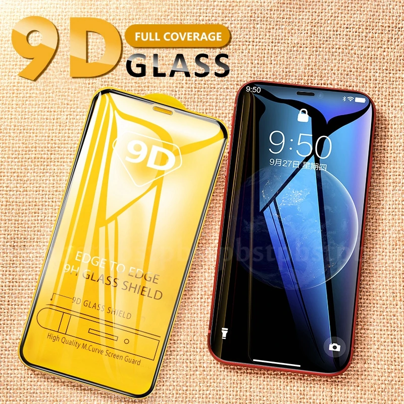 

9D Full Cover Tempered Glass For iPhone 7 8 Plus XR XS Max Xs X Screen Protector Protective Glass Films For iPhone 7 8 6 6s Plus