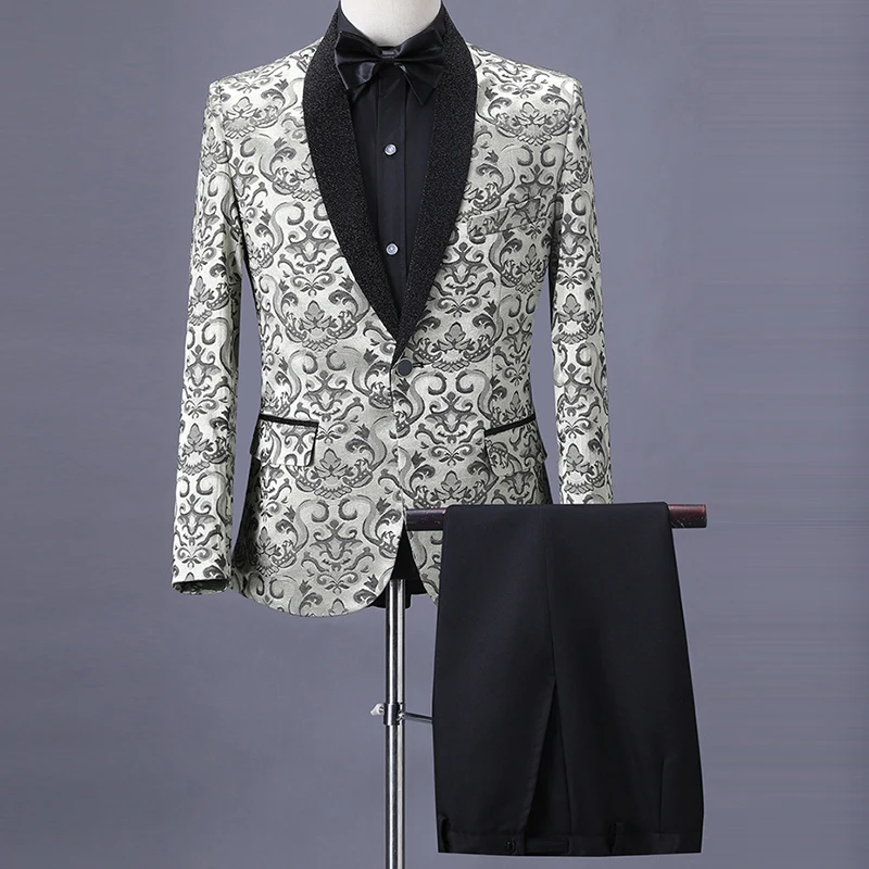 Performance clothing two-piece set suit blazer&pant 019 new men's suit stage singer hosted the dress Performance clothing two-piece set suit blazer&pant 019 new men's suit stage singer hosted the dress