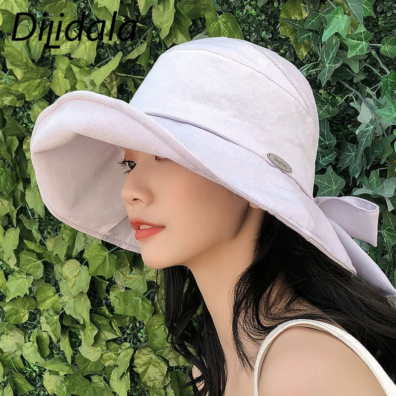 Dilidala, летний козырек, Женская Солнцезащитная шляпа, для женщин, уличная шляпа, дикая, большая, с открытым верхом, шляпа с защитой от ультрафиолета, складная, Солнцезащитная шляпа