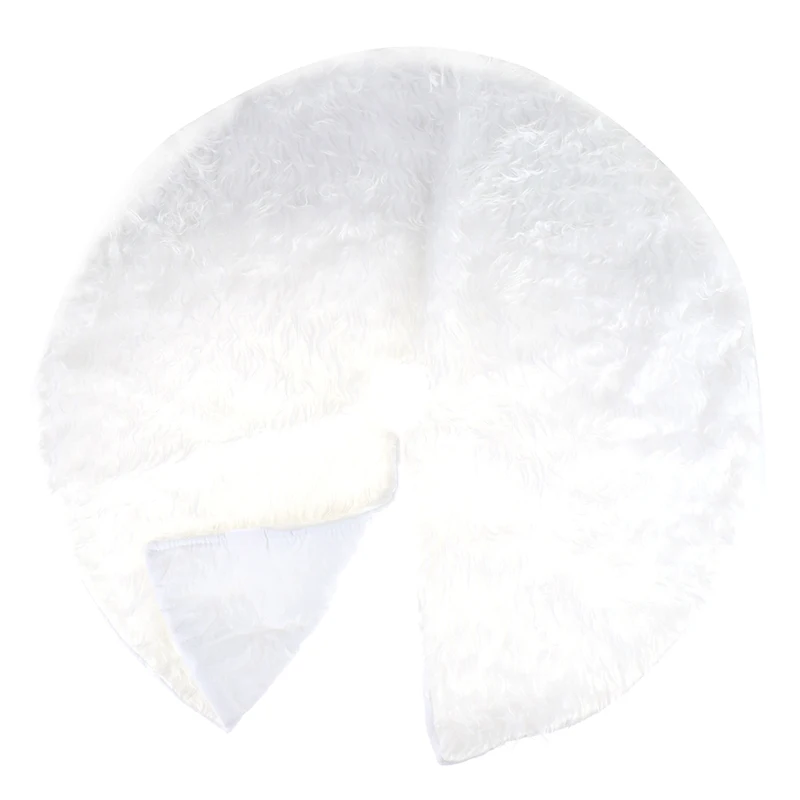 New Fashion Xmas Christmas Tree Skirt Decor Plush Base Party White Snow Mat Cover Decor