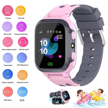 

Kids Smart Watch Call Waterproof for Children LBS SOS Anti-lost Smartwatch Baby 2G SIM Card Clock Call Tracker Watch