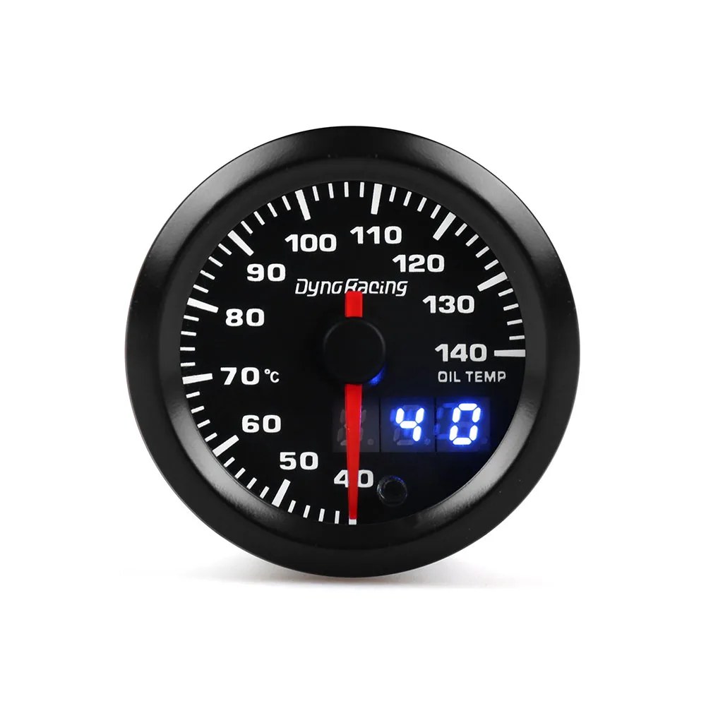 " 52 мм 7 цветов светодиодный двойной дисплей Boost gauge температура воды и масла Температура масла вольтметр давления воздуха топлива коэффициент EGT Тахометр Автомобильный датчик - Цвет: Oil temp gauge