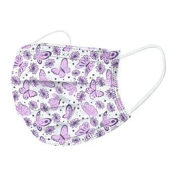 

10/20/30pcs Disposable Face Masks Adults Butterfly Printing 3 Layers Fashion Masks Mascarillas Protective Mask For Women Men