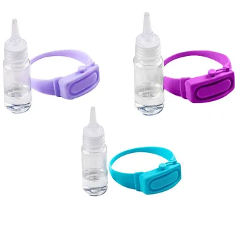 

3PCS Wearable Hand Sanitizer Disinfectant Sub-packing Silicone Bracelet Wristband Dispenser Pumps Wristband Hand Dispenser J50