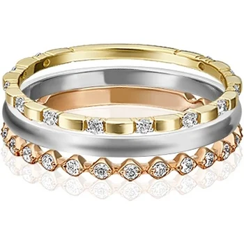 

Yuz platinum ring with cubic zirconia from combined gold