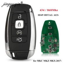 jingyuqin Keyless Go 434/868Mhz ID49 Car Key Remote For Lincoln MKC MKZ MKX NAVIGATOR 2017 2018 2019 2020 Smart Fob Control