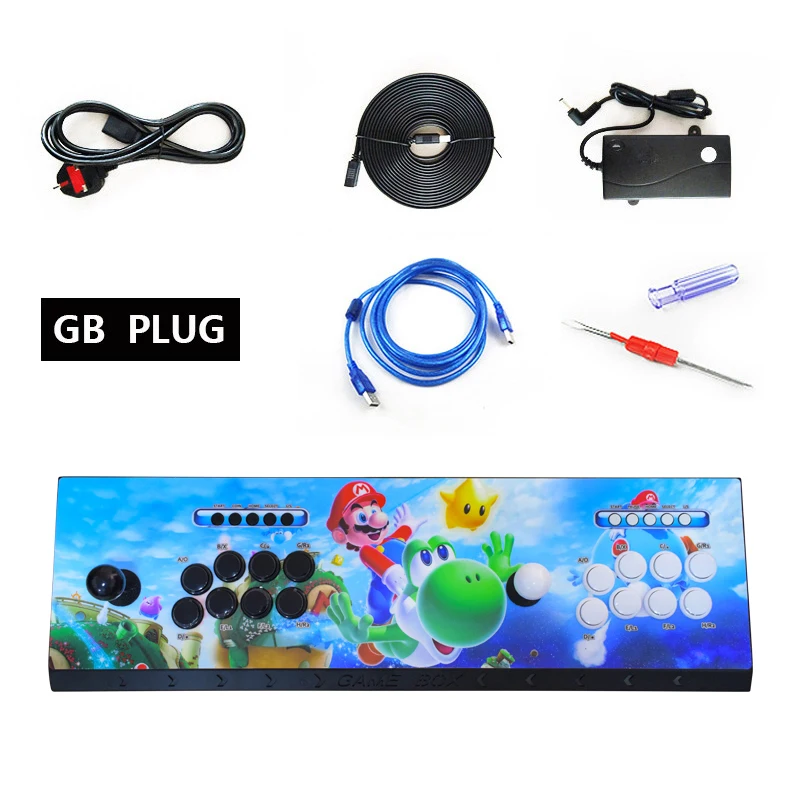 Style 3 GB PLUG Pandora 3D аркадная коробка 2448 в 1 Функция сохранения нулевой задержки 8 кнопок Джойстик контроллер PCB 134 шт. 3D игры ретро аркадная консоль - Цвет: Style 3 GB PLUG
