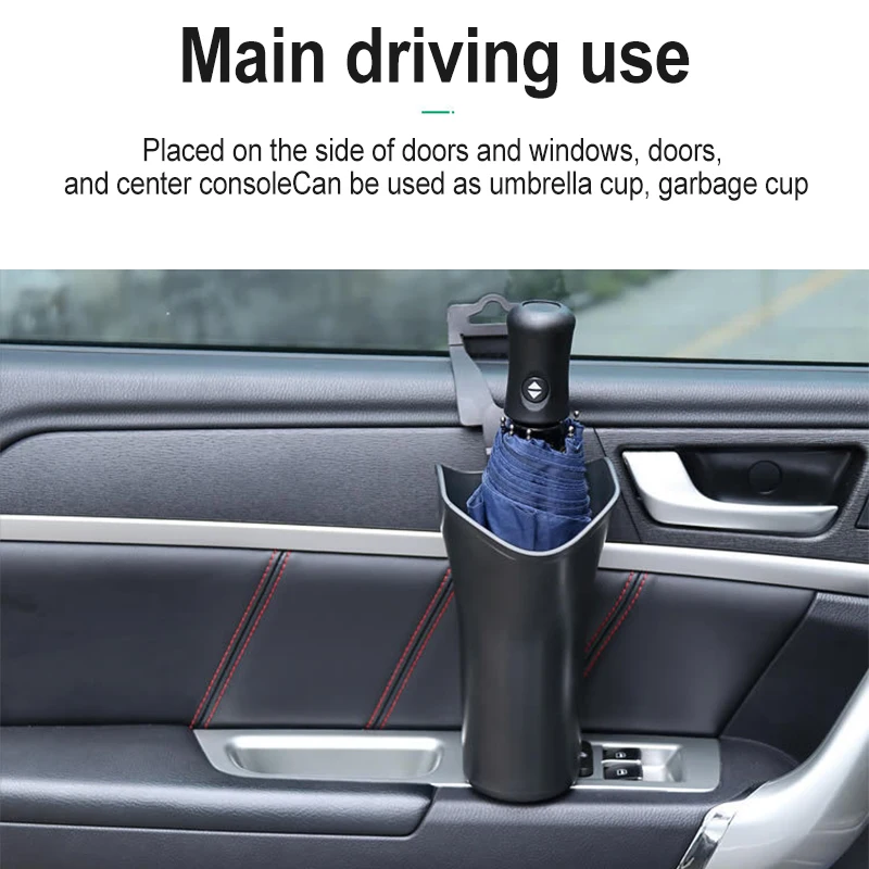 Car Umbrella Storage Box Multifunctional Organizer Barrel Car Folding Hanging Water Bottles Rack Umbrella Bucket Stowing Tidying