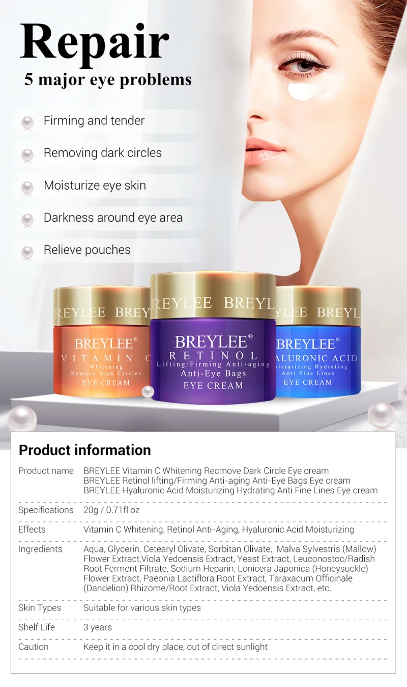 BREYLEE 20% VC веснушки отбеливающий крем для лица веснушки для удаления темных пятен меланин удалитель кожи блеск крем уход за лицом TSLM1