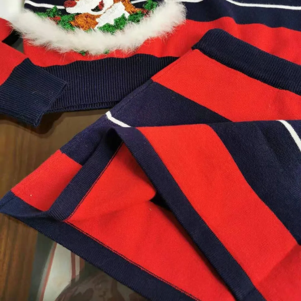 Г. Рождественские комплекты одежды для девочек от роскошного дизайнера свитер с длинными рукавами для дня рождения+ юбка-пачка теплые вечерние комплекты из 2 предметов на зиму