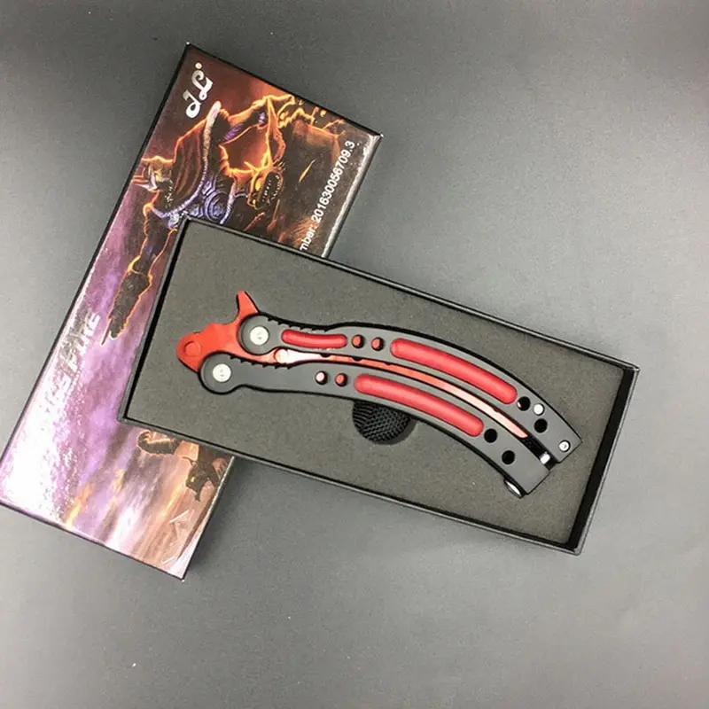 

ZIYLCO New No Edge Folding Knife Practice Butterfly Knife Hand Exerciser Outdoor Sports Tool Training Knifes Survival