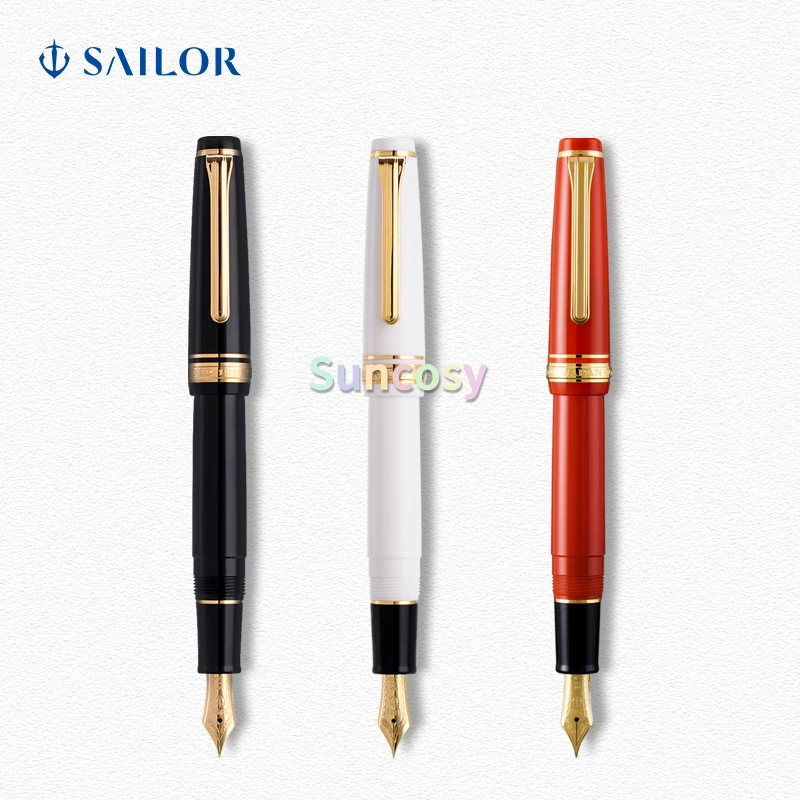 Sailor Fountain Pen Professional Gear Slim Gold Black 11-1221 (Japan Import) 14K Nib 24 Plated Finish |
