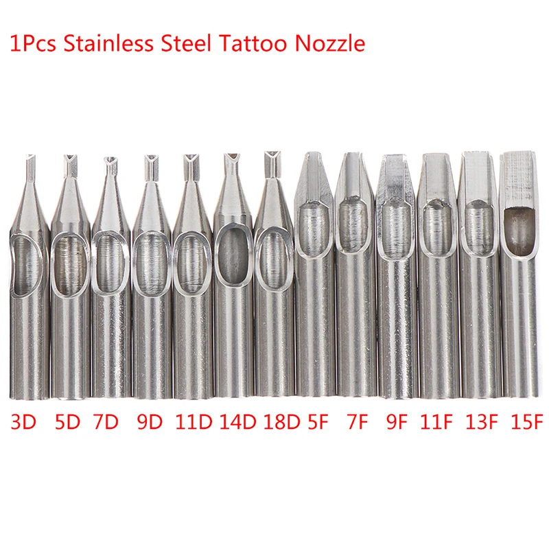 1PCS Diamond Tip For Tattoo Needles Permanent Tattoo Nozzle Tips 304 Stainless Steel Tips Kit Makeup High Quality