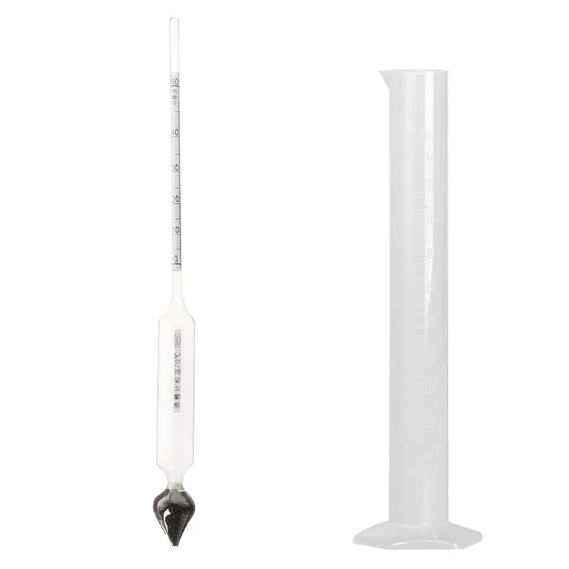 

Hydrometer Tester Vintage measuring bottle Set Tools Alcoholmeter Alcohol Meter Wine Concentration Meter 0-50 hydrometer alcoho