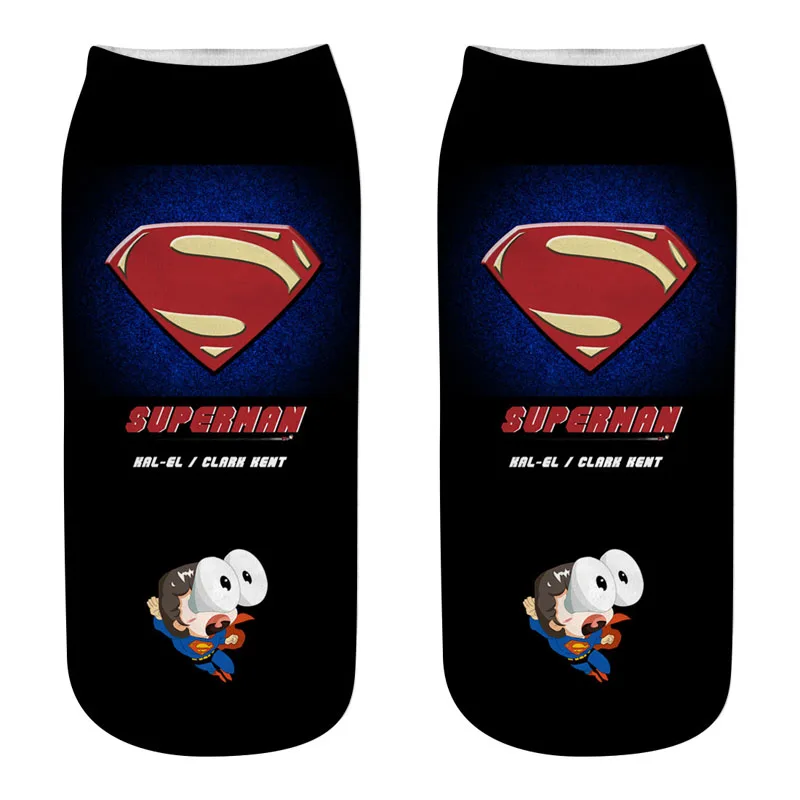 Лидер продаж, модные мужские носки с 3D принтом Harajuku Marvel Super Hero Legend Спайдермен, Супермен, Бэтмен, мужские хлопковые носки - Цвет: 5