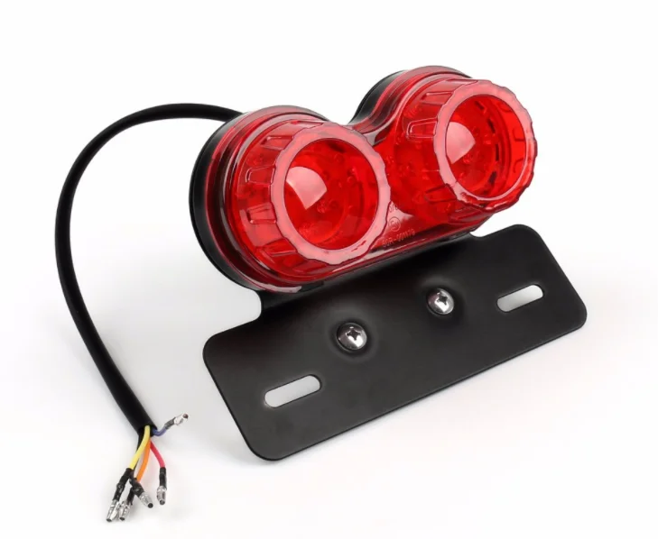 По DHL или FedEx 50 шт. универсальный мотоцикл светодиодный стоп-сигнал фонарь номерной знак лампа Интегрированный указатель поворота для Harley