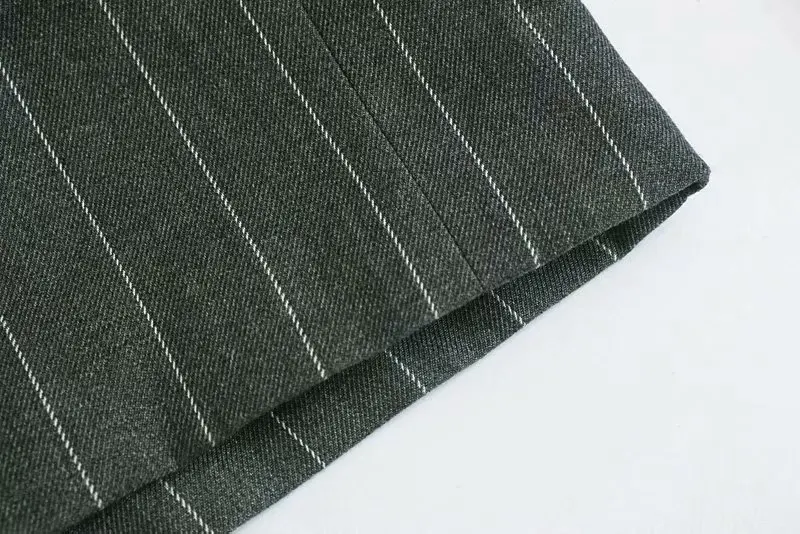 

2019 Autumn New Style Western Style Short Stripes Bell Sleeve Bandage Cloth Sleeve One-Button Suit Coat