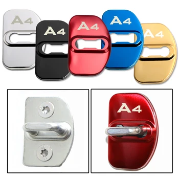 

4PCS Door Lock Decoration Protection Cover emblem case for Audi A4 B5 B6 B7 B8 B9 A3 accessories car styling