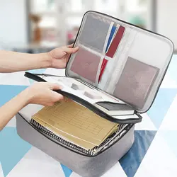 Diplomas Travel Photo With Cards Documents Safe Laptops Storage Code Multifunctional For Document Organizer -Oxford Cloth Bag