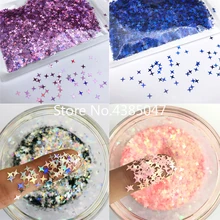 10 г лазерная полоса четырехконечная Звезда Крест вспышка УФ смола декор ювелирные изделия заполнение пайеток