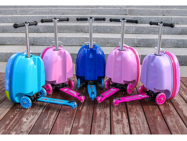Детский подарок, чехол для скутера, чехол для скейтборда, сумка на колесиках, сумка для багажа на колесиках для детей, для мальчиков и девочек, мультяшный чемодан для скейтборда