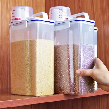 

Rice Storage Box Sealed Moisture-Proof Rice Cylinder Barrel Kitchen Thick Plastic Cover Insect-Proof Rice Barrel Storage Tank
