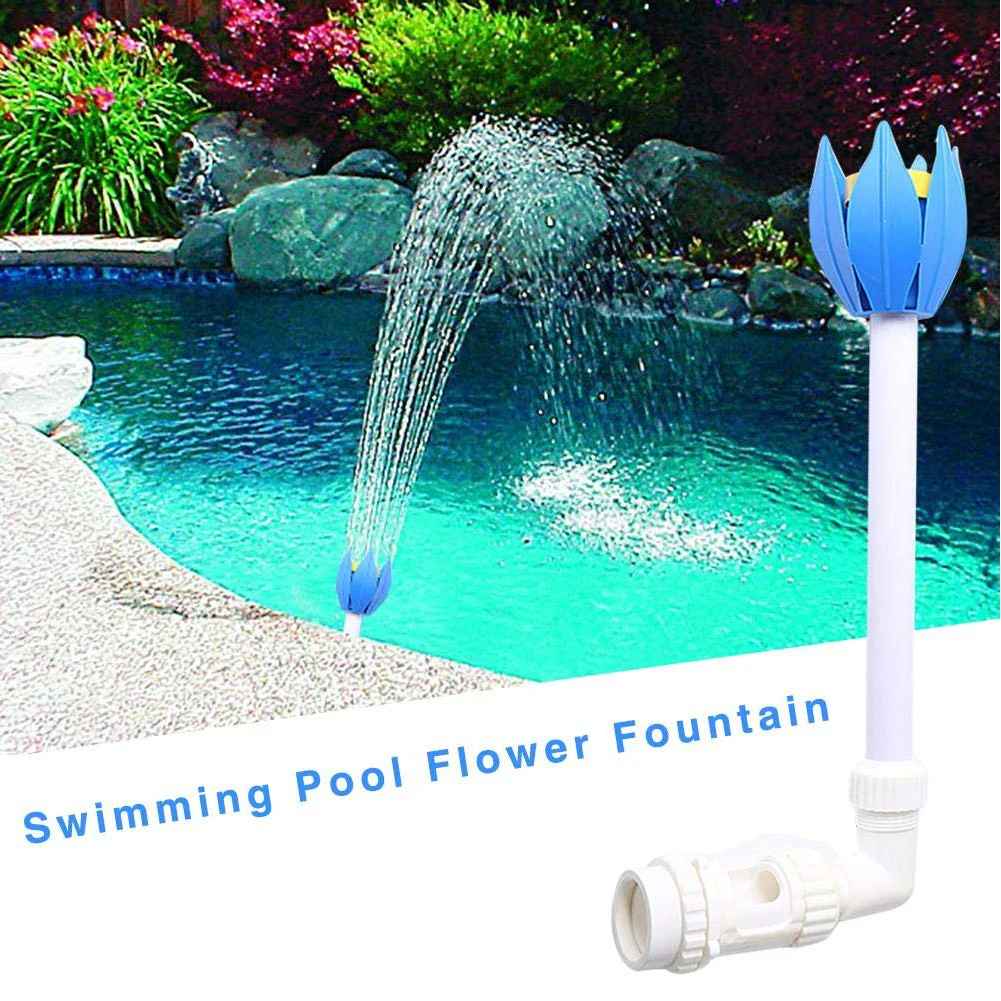 

Garden Waterfall Spray Fountain Head Flower Shape Cooling Swimming Pool Outdoor Decoration Easy Install Ground Fun Removable Spa