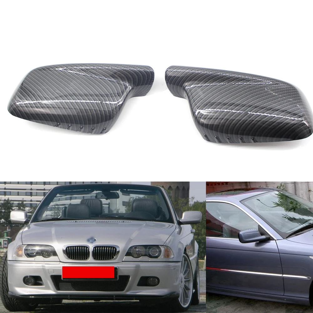 Пара левого и правого зеркального покрытия из углеродного волокна для BMW E46 E65 E66