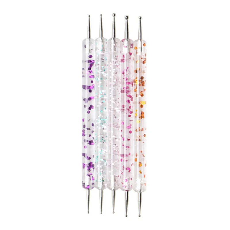 1/5Pcs 2 Ways Dotting Tool Nail Painting Pen Marbleizing Art For Charm Manicure DIY Decoration Supply | Красота - Цена: US $2.22 - 2.64