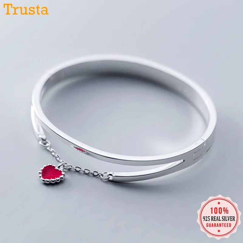 Trustdavis, модный браслет из натуральной 925 пробы, серебряный, сладкий, нерегулярный, регулируемый, браслет для женщин, свадебные украшения, подарок, DS2395