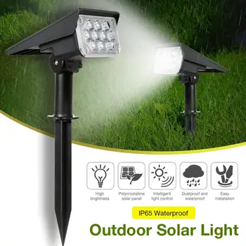 

Waterproof Outdoor 20LEDs Solar Light Lawn Lamp Spot Light Cool White SMD2835 With Intelligent Light Control