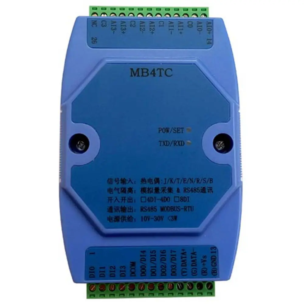 Thermocouple acquisition module supports 8 thermocouple 4 road temperature RS485 MODBUS | Инструменты