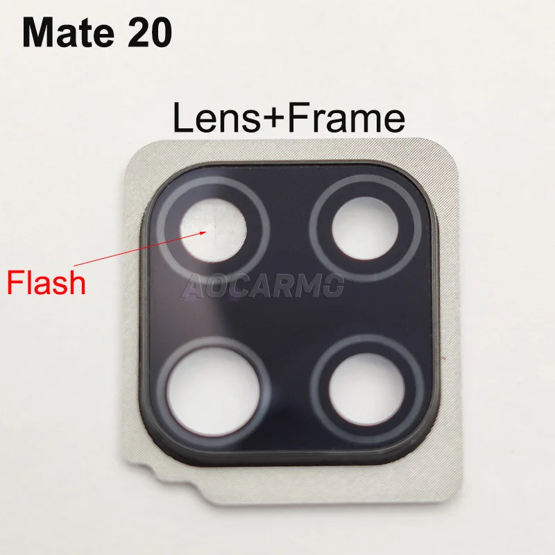 Mate20 With Frame Aocarmo Задняя крышка объектива камеры стекло кольцо с клейкой наклейкой рамка запасная часть для huawei mate 20/mate 20 Pro - Цвет: Mate20 With Frame