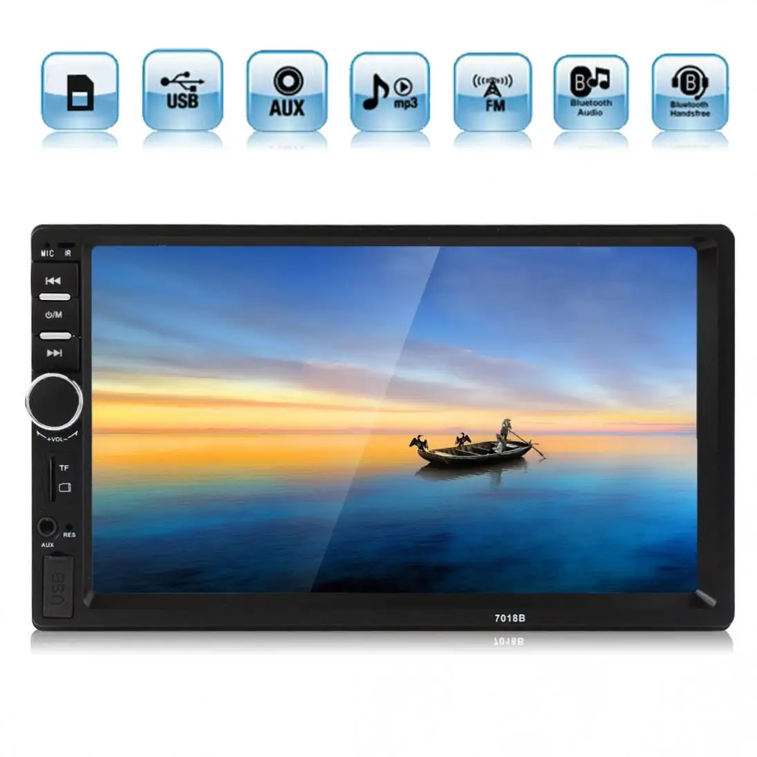 7 дюймов 2 DIN Bluetooth в тире сенсорный экран автомобиля аудио стерео MP3 MP5 плеер USB