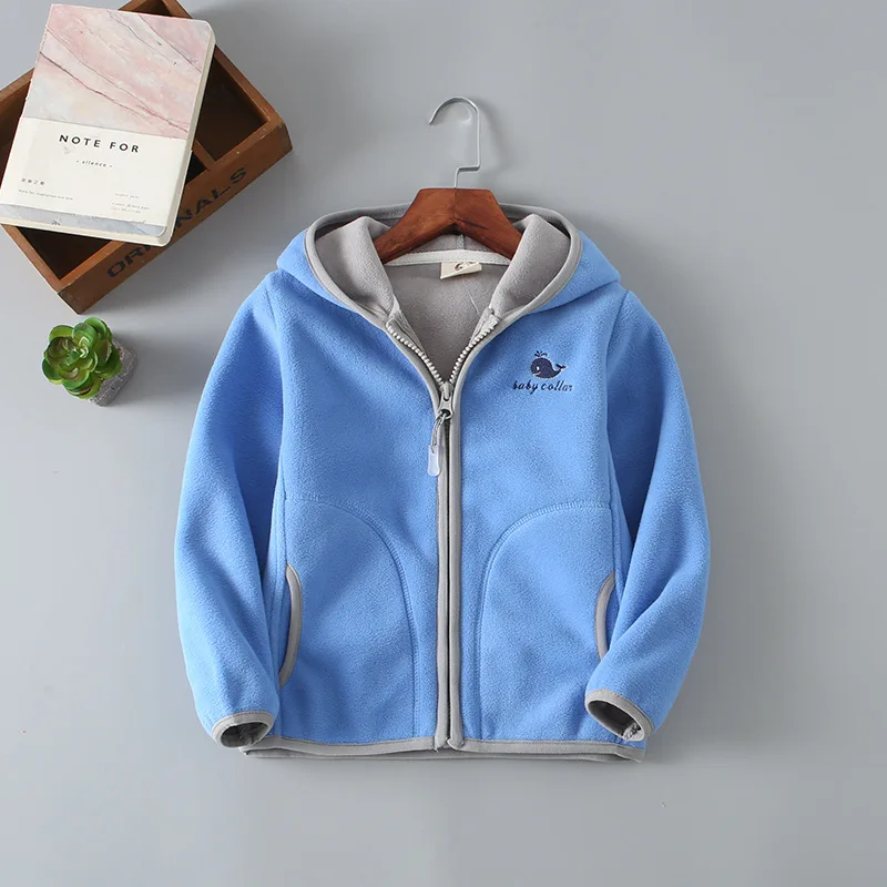 

Children Polar Fleece Jacket Autumn Clothing 2019 New Style Girls Baby Hooded Tops Spring And Autumn BOY'S Fleece Hoodie