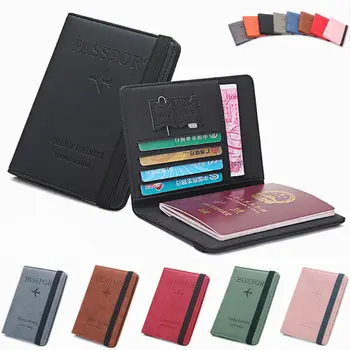

Slim Leather Travel Passport Wallet Holder RFID Blocking ID Card Case Cover US