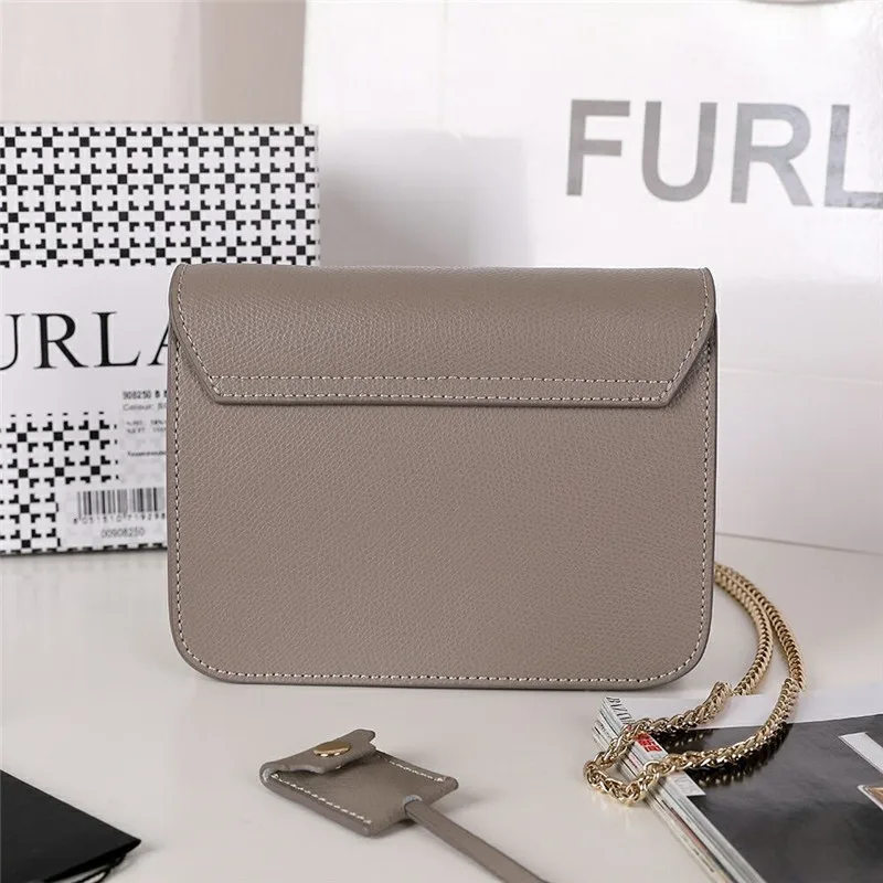 Оригинальные женские сумки FURLA, высококачественные женские кожаные сумки Furla серого цвета, размеры S 16,5 см x 12 см x 8 см