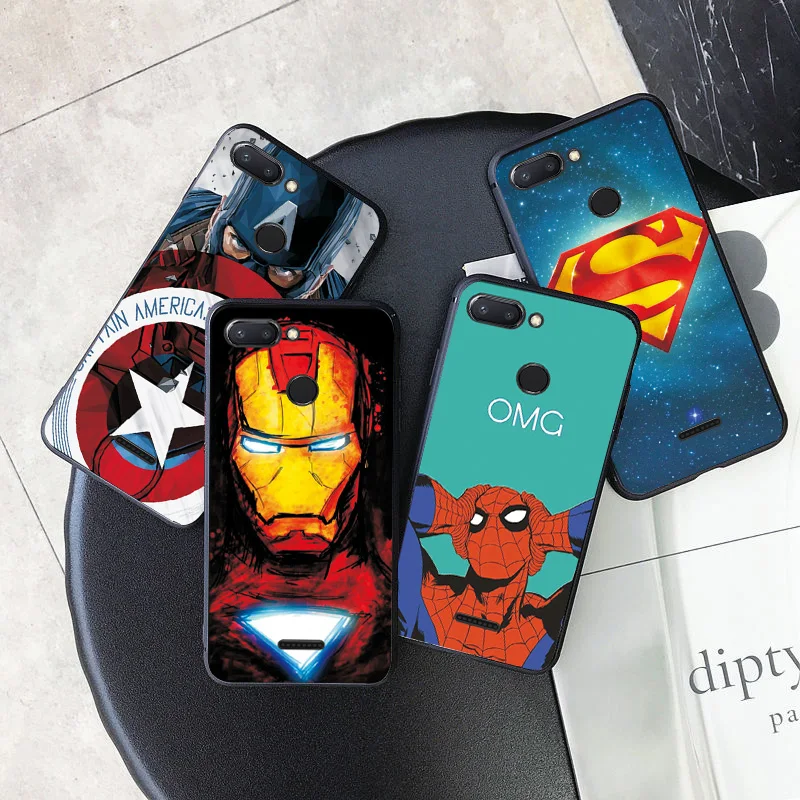 Чехол для Xiaomi Redmi 6A силиконовый чехол Hero Marvel Redmi6 7 8 5 Plus черный чехол из ТПУ для Xiaomi Redmi 4A 5A 6A 7A 8A