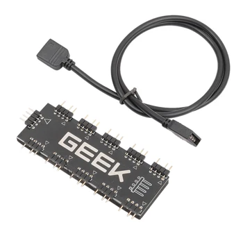 

Fan Splitter Adapter Accessories Controller 5V 12V Desktop Computer Extension Cable Motherboard RGB Hub Synchronization For AURA