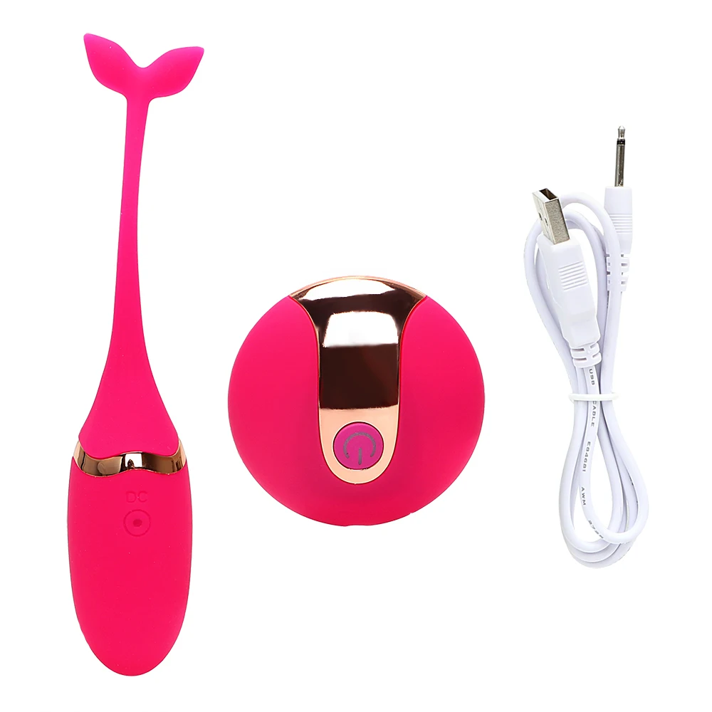 

Vibrating Egg Remote Control Vibrators Toys for Women Exercise Vaginal Kegel Ball USB Rechargeable Little Whale Remote Fishtail