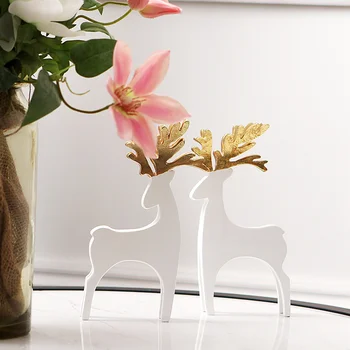 

European Art Resin Deer Decoration Home Living Room Porch Office Desktop Animal Crafts Furnishings Home Decoration Accessories