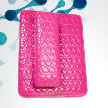 

1 Set of Manicure Hand Rest Cushion Pillow Pad Heart Pattern PU Leather Nail Art Arm Wrist Rest Holder Mat (Rosy)