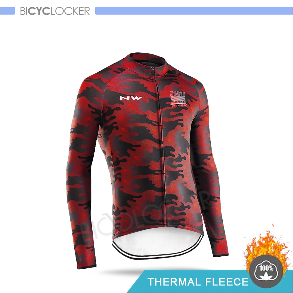 Northwave зимняя одежда для велоспорта термальная флисовая Pro Team NW Ropa Ciclismo мужской костюм Джерси для езды на велосипеде футболки для горного велосипеда Bib Pant Set - Цвет: Cycling Jerseys