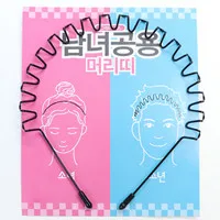 C CHIMERA Men Metal Headband Simple Hair Hoop for Women Wavy Hair Bands Spring Hairband Outdoor Sports Headdress Accessories - Цвет: C