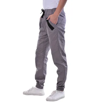 

Men's Jogging Pants 2020 Casual Fitness Straps Sport Pants Striped Folds Feet Solid Color Pocket Pants Sweatpants M-3xl
