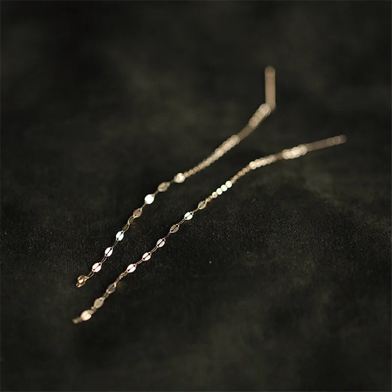 Lips O Word Chain Tassel Stud Earrings - Image 2