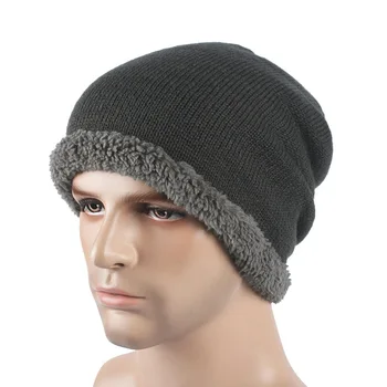

Unisex Beanies Knitted Warm Hat Skullies Bonnet Winter Hats Men Women Beanie Fur Baggy Wool Caps