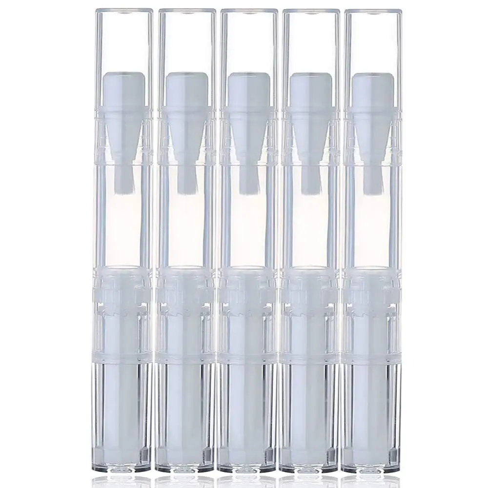 

100pcs/lot 3MLNail Oil Pen Transparent Twist Pens Empty Nail Oil Pen with Brush Tip Cosmetic Lip Gloss Container Applicators Eye