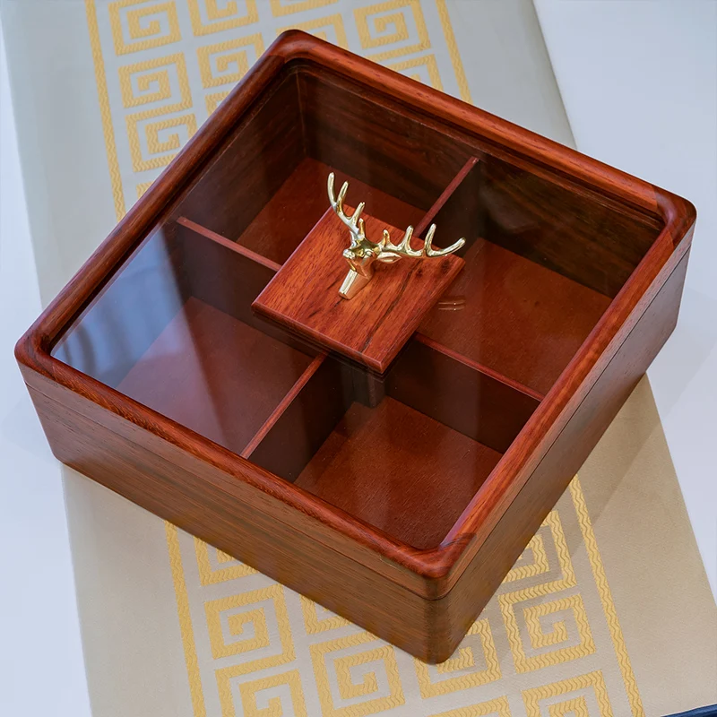 علبة التقديم الفاخرة من الخشب الاصليي الإبداعية خش...
